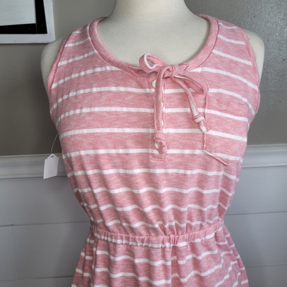 Levi Pink Striped Dress Size Medium - Picture 2 of 5